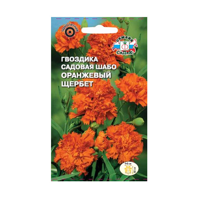 семена Гвоздика Оранжевый щербет шабо СЕДЕК 0,1г