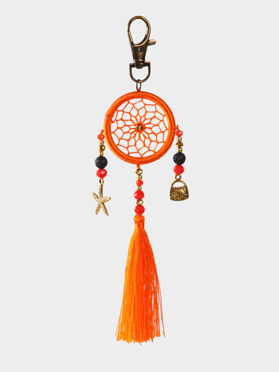 Брелок ловец снов, 17 см, оранжевый